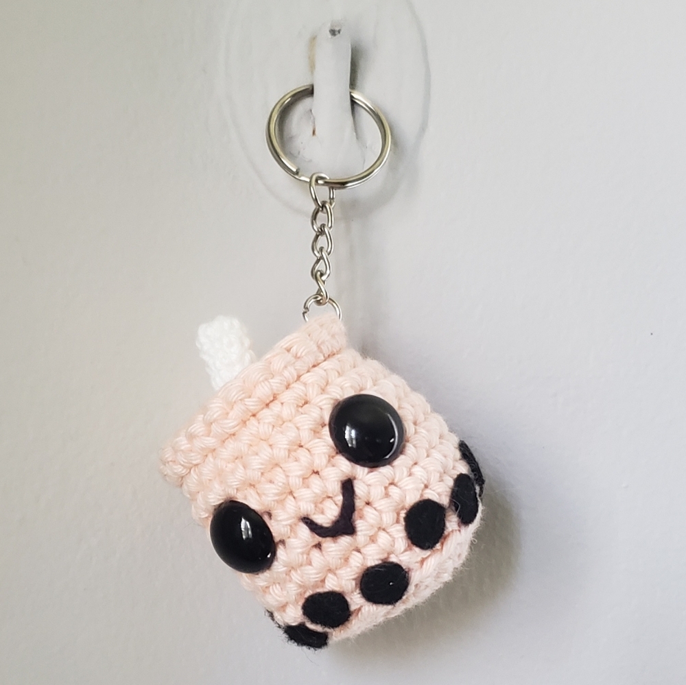 Crochet Bobba Plushie Keychain